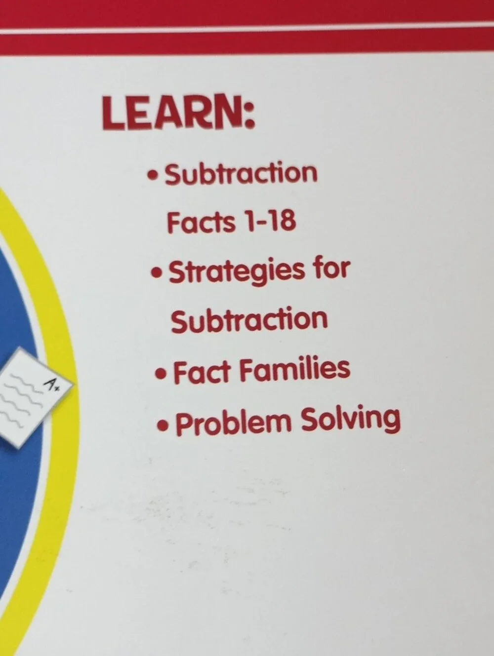 Subtraction Practice Book for Kids with Colorful Blue and Yellow Toucan Design